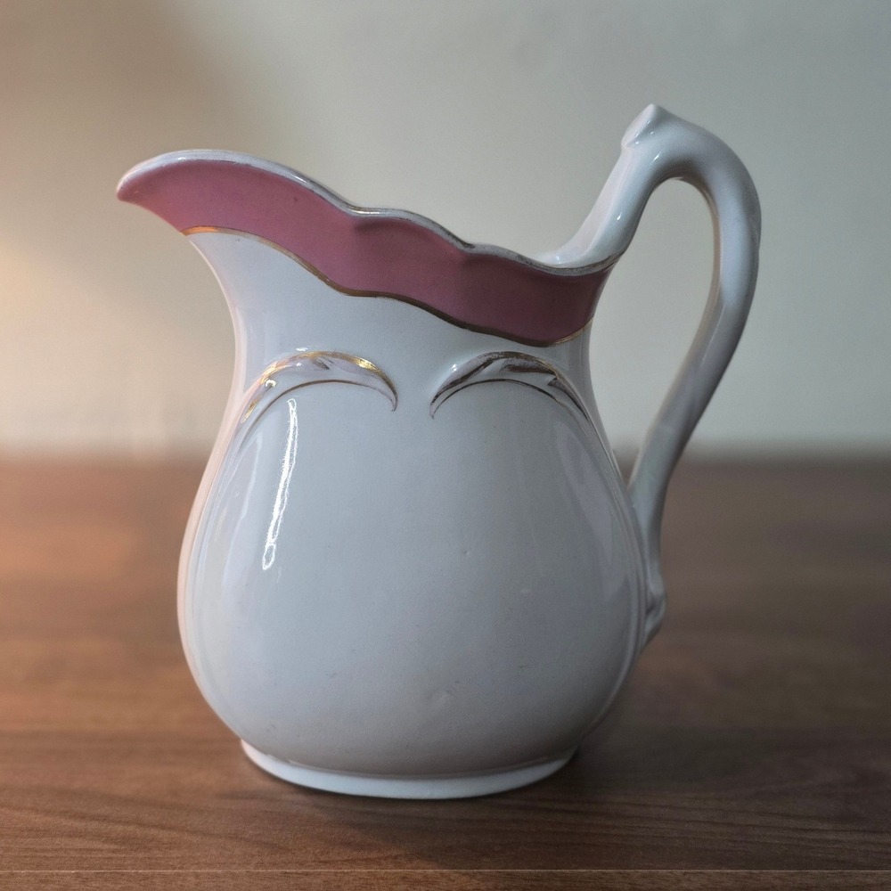 1900s French Victorian James W‎ Shaw & Co New York 1894 Antique Pitcher.